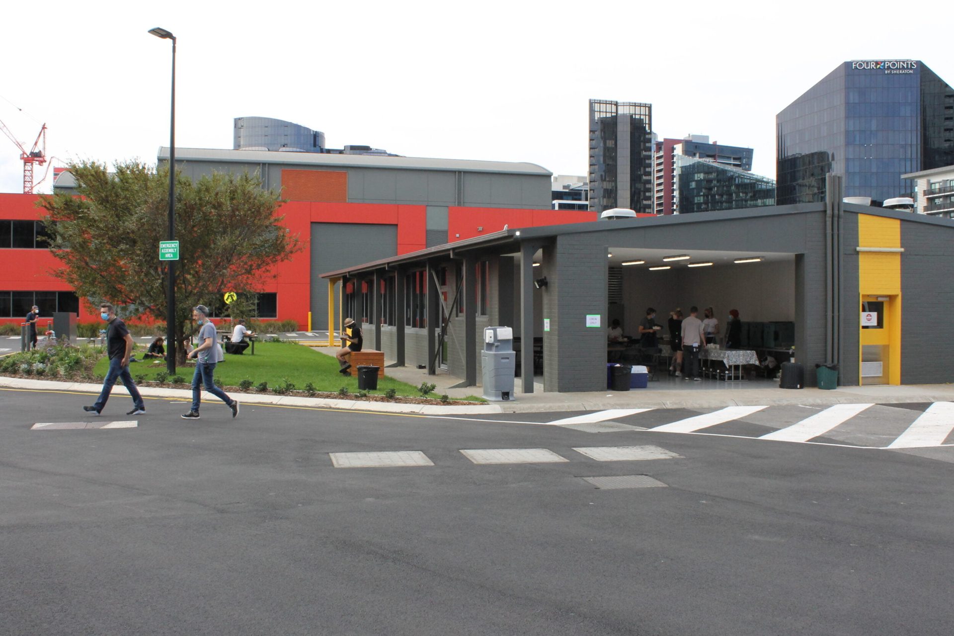 Mess hall and lawn, Docklands Studios Melbourne