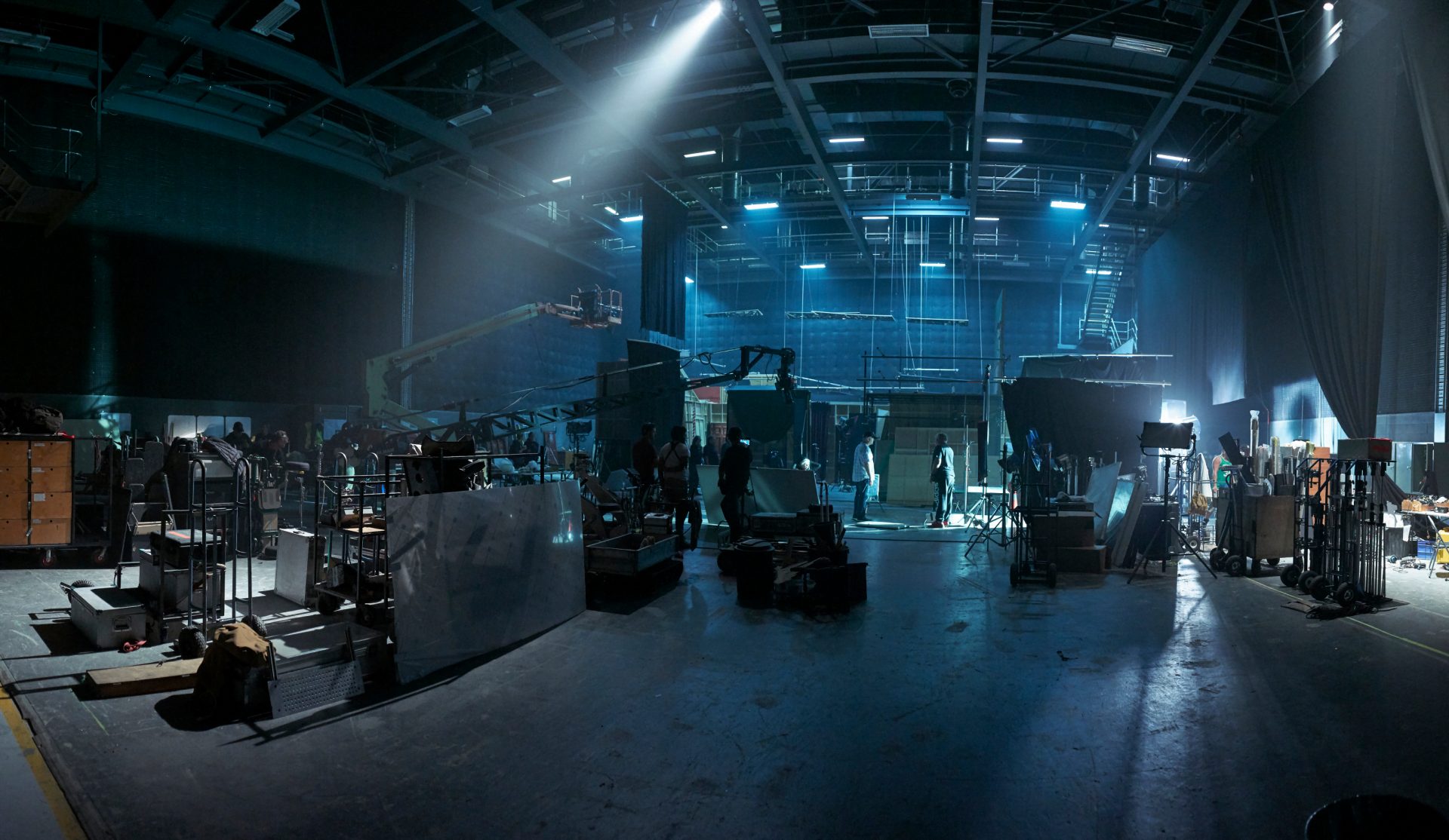On set at Docklands Studios Melbourne